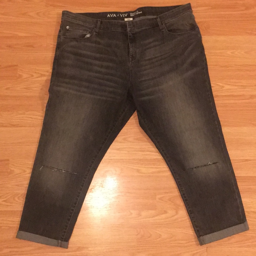 Ava & Viv Boyfriend Crop Pants